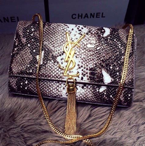 ysl purse snake skin